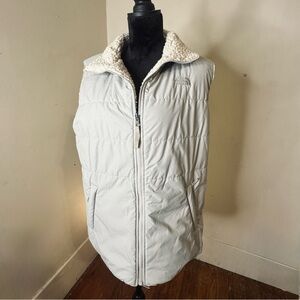 The North Face Women Gray Soft Shell Cream- EUC
